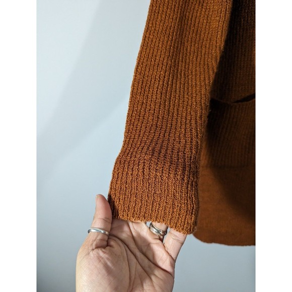 Dreamers EUC Brown Long Sleeve Open Front Knit Cardigan Women Size M/L - Picture 3 of 6